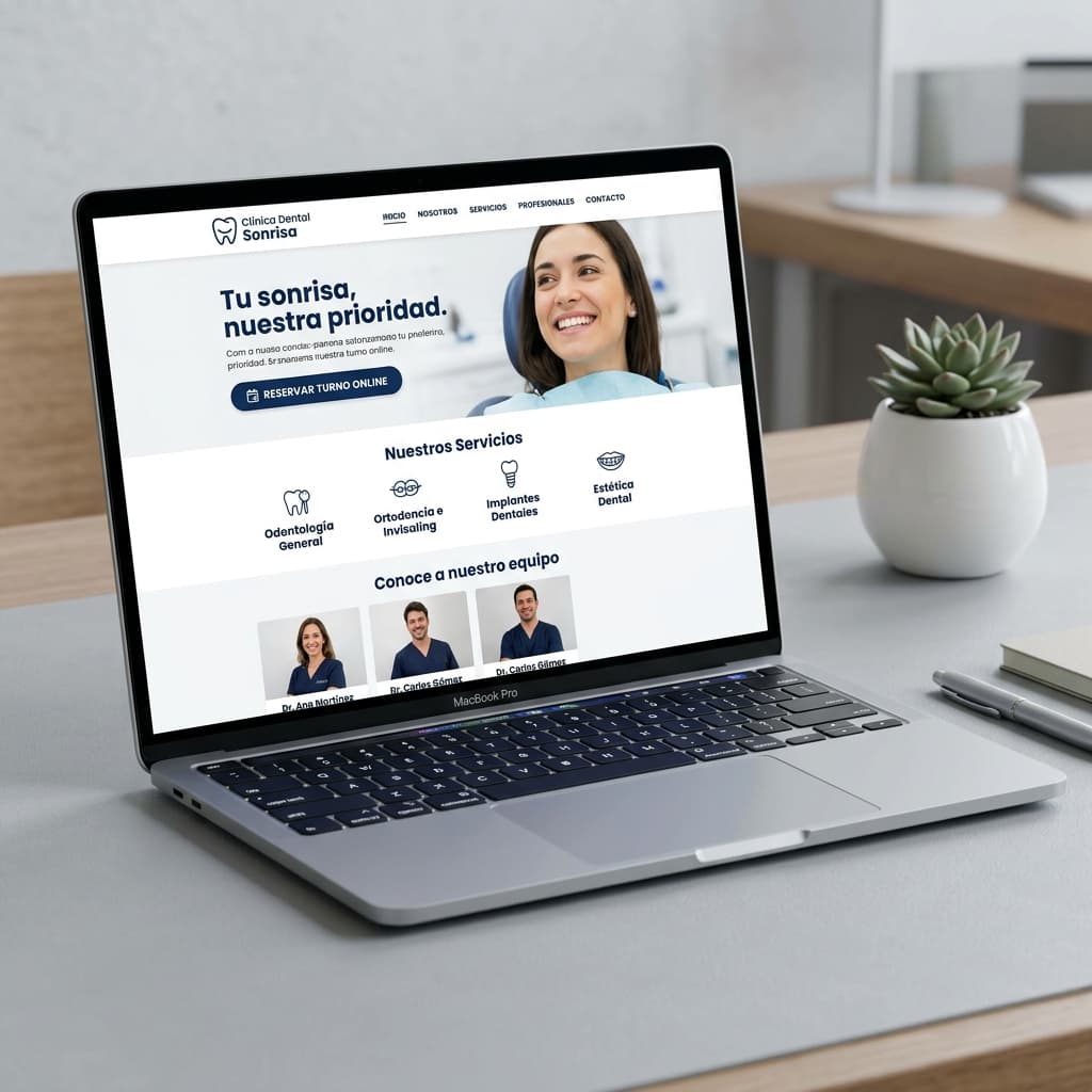 Mockup del proyecto Clínica Dental Sonrisa